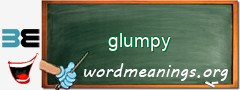 WordMeaning blackboard for glumpy